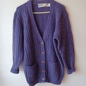 Vintage 100% Pure Wool Cardigan Sweater
